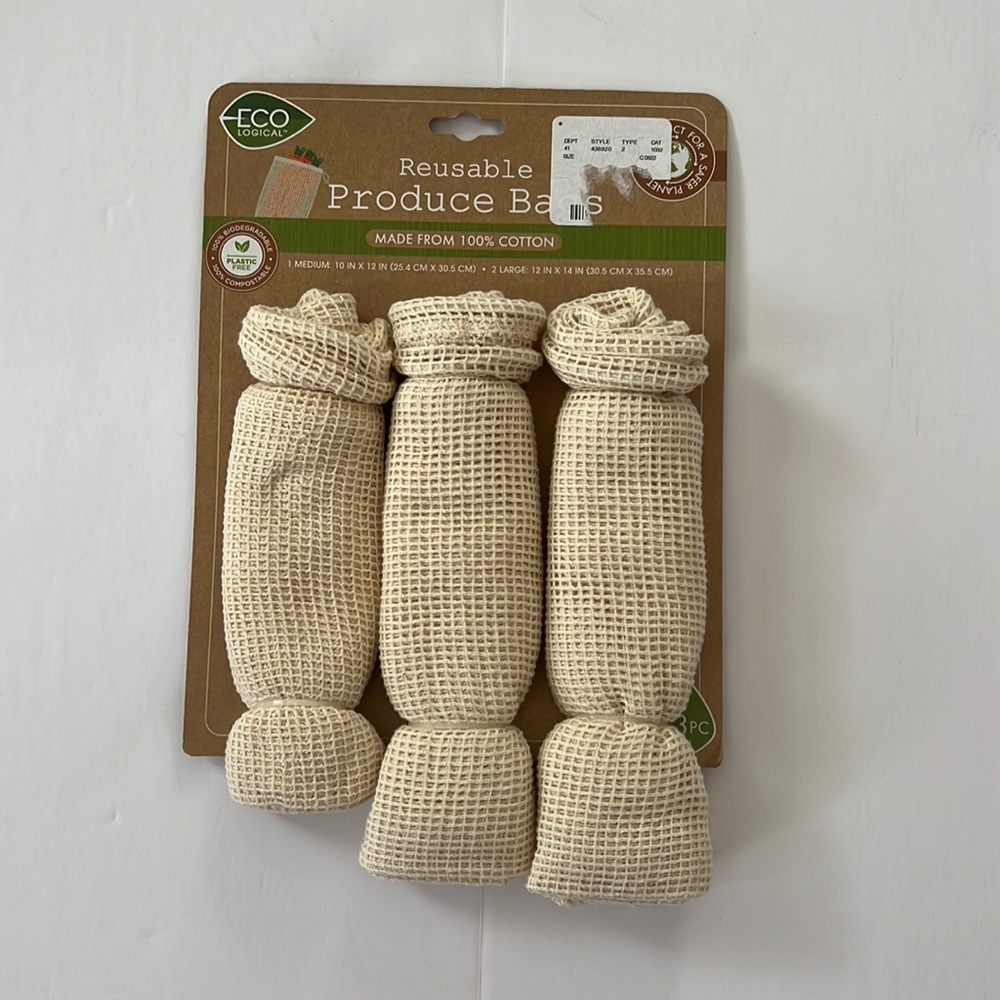 Three ECO Logical Reusable Produce Bags